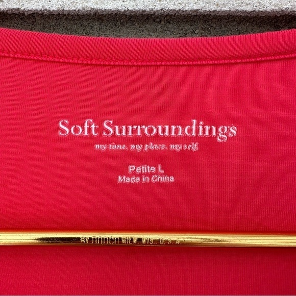 Soft Surroundings Ravello Timely Henley Tunic Top Coral - Picture 9 of 11